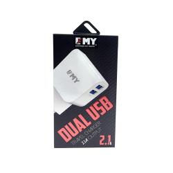 Сетевое ЗУ EMY MY-256 (5V/2.1A/2USB)