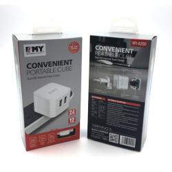 Сетевое ЗУ EMY MY-A200 + cabel micro USB (5V/2.4A/2USB)