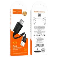 Дата кабель HOCO X73 Micro USB 2.4A 1m Black