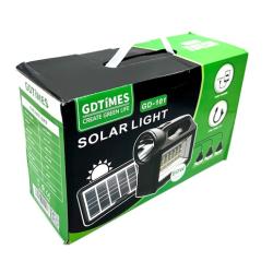 Солнечная автомномная система освещения GDTimes Solar Light GD-101 80W + 3 Led лампы