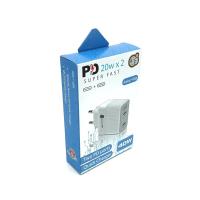 Сетевое ЗУ KeKe-936 (PD003) 40W 2xPD Ports White