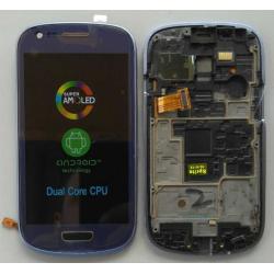 Дисплей + тачскрин + рамка для SAMSUNG i8190 Galaxy S3 mini Blue
