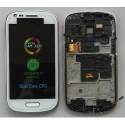 Дисплей + тачскрин + рамка для SAMSUNG i8190 Galaxy S3 mini White