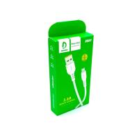 Дата кабель силиконовый DENMEN D08V Micro USB 3.6A White