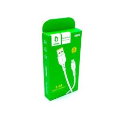 Дата кабель силиконовый DENMEN D08V Micro USB 3.6A White