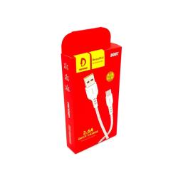 Дата кабель силиконовый DENMEN D08T Type C 3.6A White