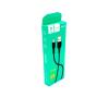 Дата кабель силиконовый DENMEN D06V 2.4A Micro USB Black