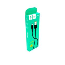 Дата кабель силиконовый DENMEN D06V 2.4A Micro USB Black