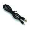 Дата кабель силиконовый DENMEN D06V 2.4A Micro USB Black