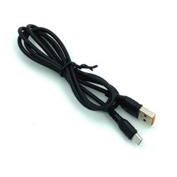 Дата кабель силиконовый DENMEN D06V 2.4A Micro USB Black