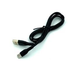 Дата кабель силиконовый DENMEN D06T 2.4A Type C Black