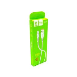 Дата кабель силиконовый DENMEN D06T 2.4A Type C White