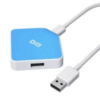 HUB USB2.0 DM CHB051 4 USB USB-A 120 cm Blue