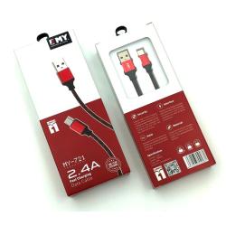 Дата кабель EMY MY-721 Type C 2.4A Red