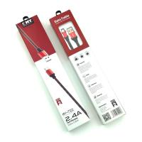 Дата кабель EMY MY-722 Micro USB 2.4A 2m Red