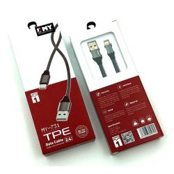 Дата кабель EMY MY-731 Lightning 2.4A 1m Grey