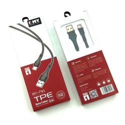 Дата кабель EMY MY-741 Lightning 2.4A Grey