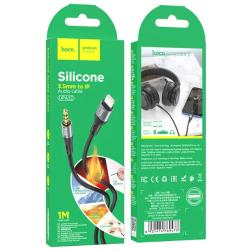 Кабель AUX HOCO UPA22 Audio Cable Lightning 1m Black