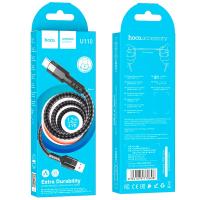 Дата кабель HOCO U110 Extra Durability Type C 1.2m 3A Black