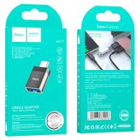 OTG переходник HOCO UA17 USB3.0 Type C Male to USB Female Black