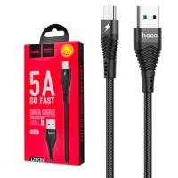 Дата кабель HOCO U53 So Fast Type C 1.2m 5A Black
