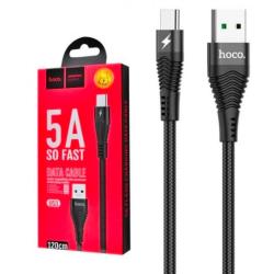 Дата кабель HOCO U53 So Fast Type C 1.2m 5A Black