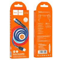Дата кабель HOCO U110 Extra Durability Micro USB 1.2m 2.4A Blue