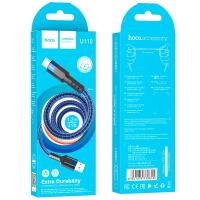 Дата кабель HOCO U110 Extra Durability Type C 1.2m 3A Blue