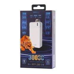 Power Bank REMAX RPP-289 Pure Series (30000mAh/USB+TYPE C /20W) + Qualcomm 3.0 White