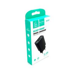 Сетевое ЗУ DENMEN DC01 (5V/2.4A/1USB) Black