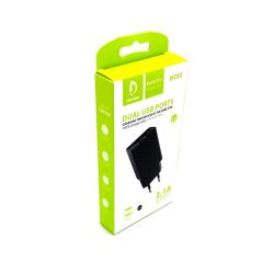 Сетевое ЗУ DENMEN DC02 (5V/2.1A/2USB) Black