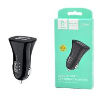 Автомобильное ЗУ DENMEN DZ06 (5V/2.4A/2USB) Black