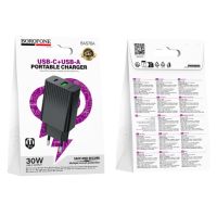 Сетевое ЗУ BOROFONE BAS76A 30W 3A 1 USB + 1 PD Black