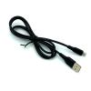 Дата кабель силиконовый DENMEN D01V 2.4A Micro USB Black