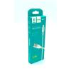 Дата кабель силиконовый DENMEN D01V 2.4A Micro USB White