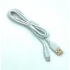 Дата кабель силиконовый DENMEN D01V 2.4A Micro USB White