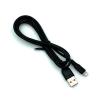 Дата кабель силиконовый DENMEN D01L 2.4A Lightning Black