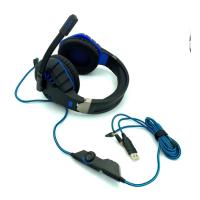 Наушники OVLENG GT81 gaming headset (USB+3.5mm) Black-Blue