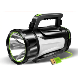 Ручной светодиодный фонарь на аккумуляторе с ручкой 885 Searchlight Series + кабель USB