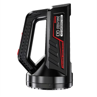 Ручной светодиодный фонарь на аккумуляторе с ручкой Multifunctional Searchlight 9009 Black
