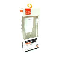 Сетевое ЗУ Sunpin SP-17 (5V/2.4A/1USB) + кабель Lightning White 