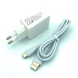 Сетевое ЗУ Sunpin DC-02 Super Fast 22.5W (5V/4.0A/1USB) + кабель Type C White 