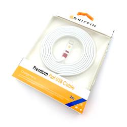 Дата кабель GRIFFIN Premium flat iPhone 5 2M