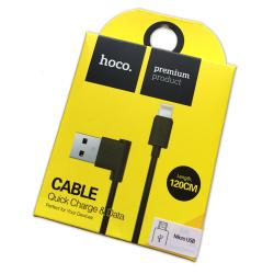 Дата кабель HOCO UPM-10 micro USB 120cm Black