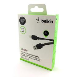 Дата кабель Belkin Flat iPhone 5 Black