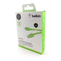 Дата кабель Belkin Flat iPhone 5 Green