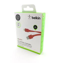 Дата кабель Belkin Flat iPhone 5 Red