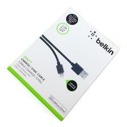 Дата кабель Belkin iPhone 5 1,2M Black (коробка)