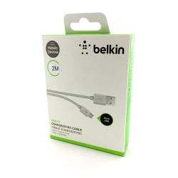 Дата кабель Belkin micro USB 2M White (коробка)
