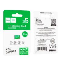 Карта памяти Micro SD 64Gb HOCO CL10 A2 Class 10 Green